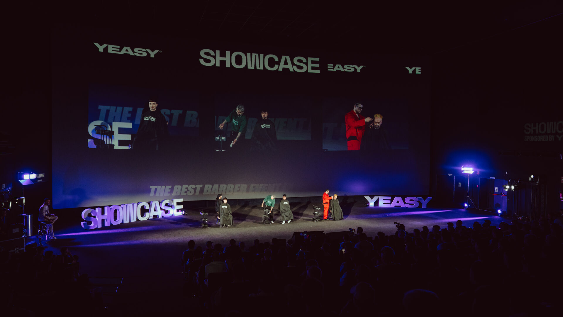 Stage view with barbers at SHOWCASE event